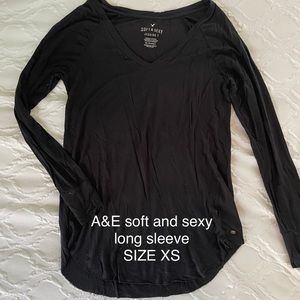 A&E soft and sexy black long sleeve